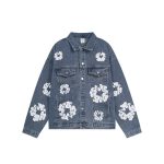 Denim Tears Flower Print Jacket Blue