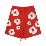 Shorts Denim Tears White Clouds Red