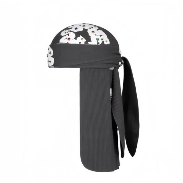 d103372_4667-1.jpg Durag Denim Tears Floral Embellished Black - Image 1