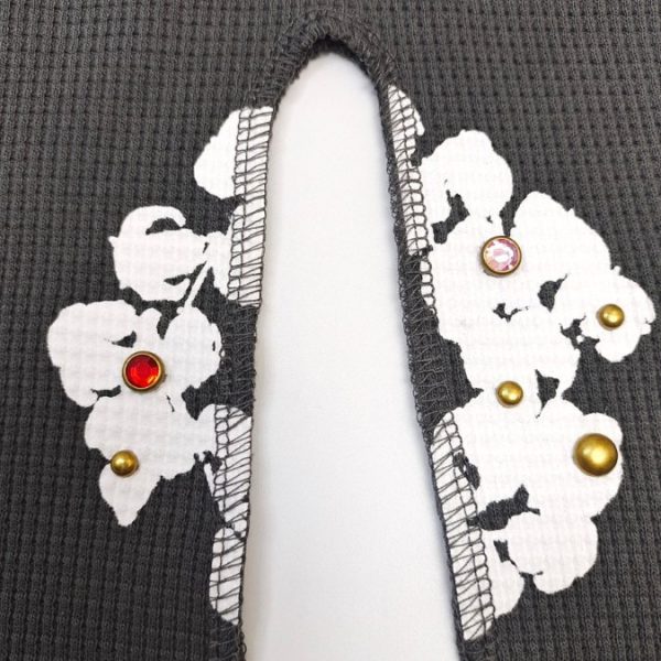 Durag Denim Tears Floral Embellished Black - Image 4