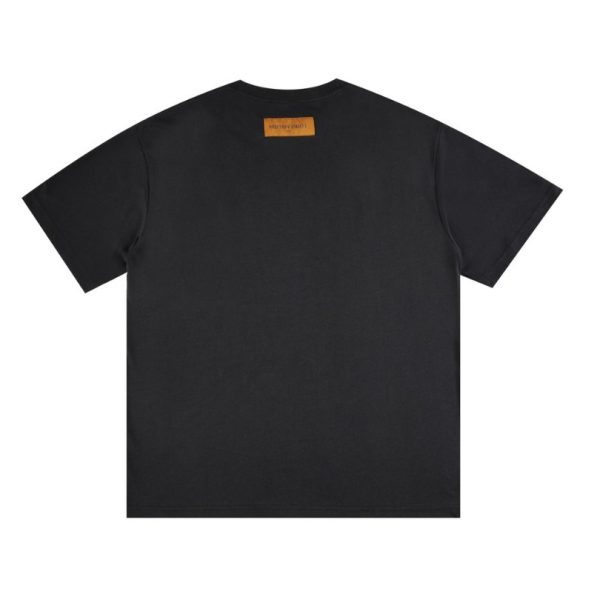 T-shirt Louis Vuitton Multicolor Monogram Drip Black - Image 2