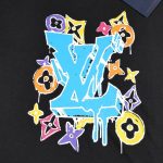 T-shirt Louis Vuitton Multicolor Monogram Drip Black - Image 3