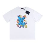T-shirt Louis Vuitton Multicolor Monogram Drip White