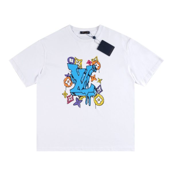 d103384_22937-1.jpg T-shirt Louis Vuitton Multicolor Monogram Drip White - Image 1