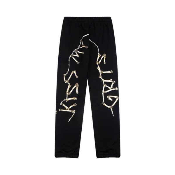 Pants Denim Tears Wishbone Skeleton Print Black - Image 2