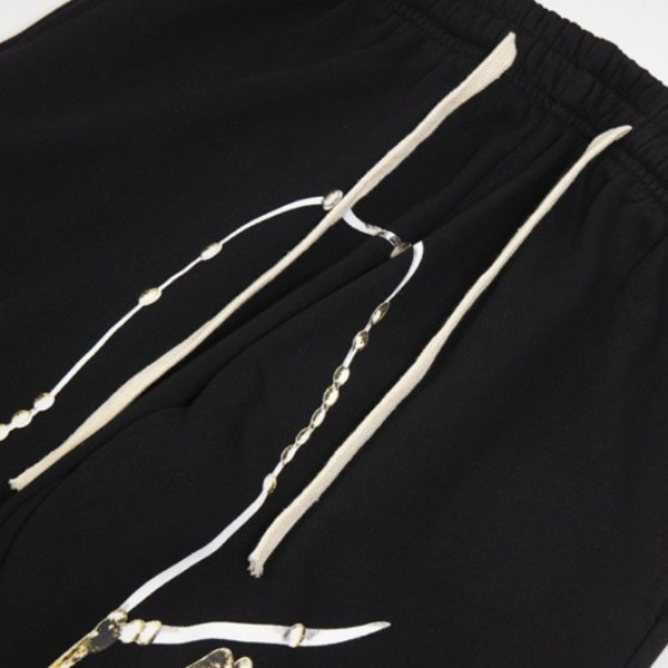 Pants Denim Tears Wishbone Skeleton Print Black - Image 4