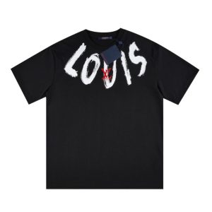 T-shirt Louis Vuitton Brushstroke Logo Black