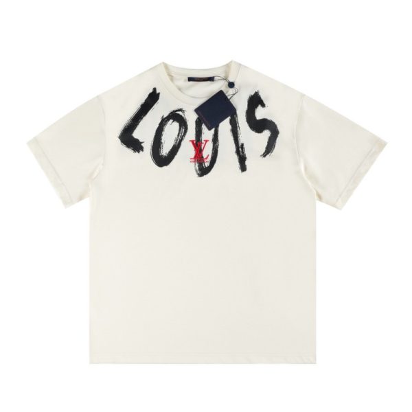 d103692_22390-1.jpg T-shirt Louis Vuitton Brushstroke Logo White - Image 1