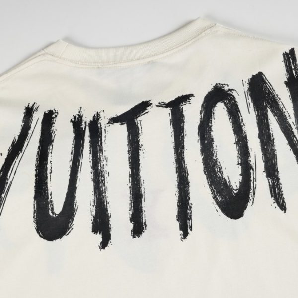 T-shirt Louis Vuitton Brushstroke Logo White - Image 3