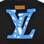 T-shirt Louis Vuitton Blue LV Logo Black - Image 4