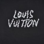T-shirt Louis Vuitton White Sketch Logo Black - Image 3