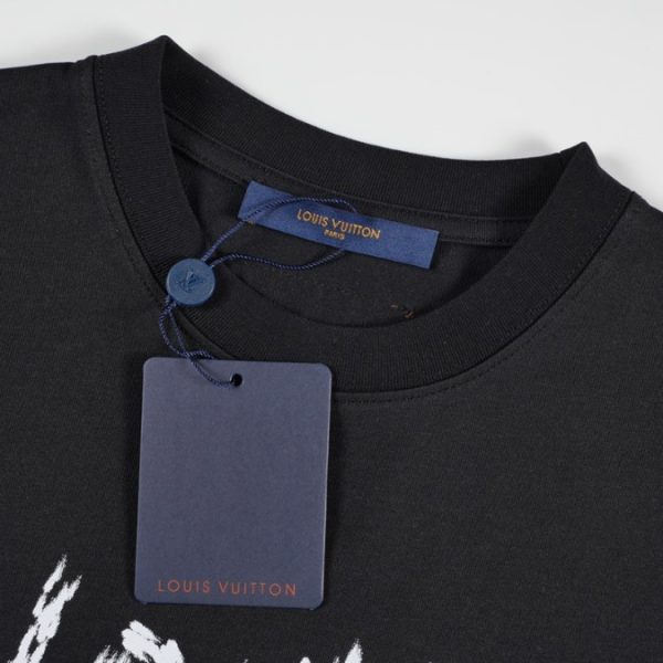 T-shirt Louis Vuitton White Sketch Logo Black - Image 5