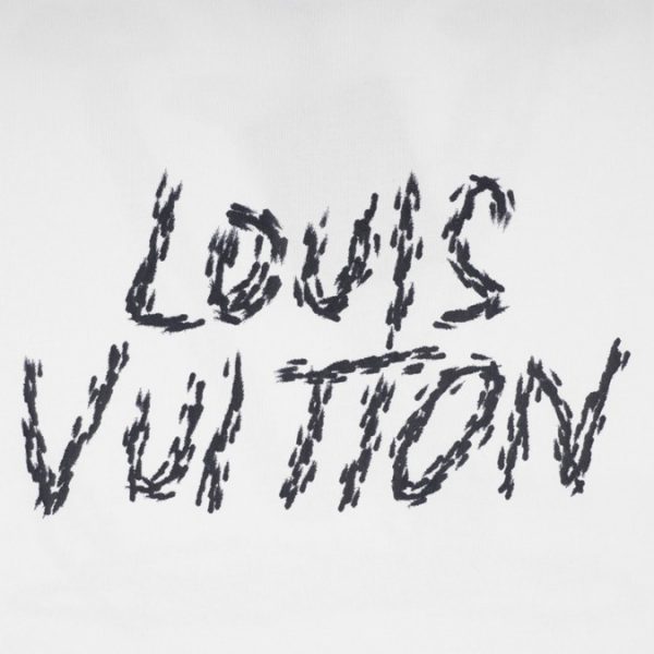 T-shirt Louis Vuitton White Sketch Logo White - Image 3