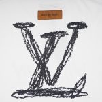 T-shirt Louis Vuitton White Sketch Logo White - Image 4