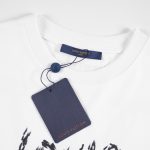 T-shirt Louis Vuitton White Sketch Logo White - Image 5