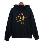 Hoodie Denim Tears Monogram Black Gold