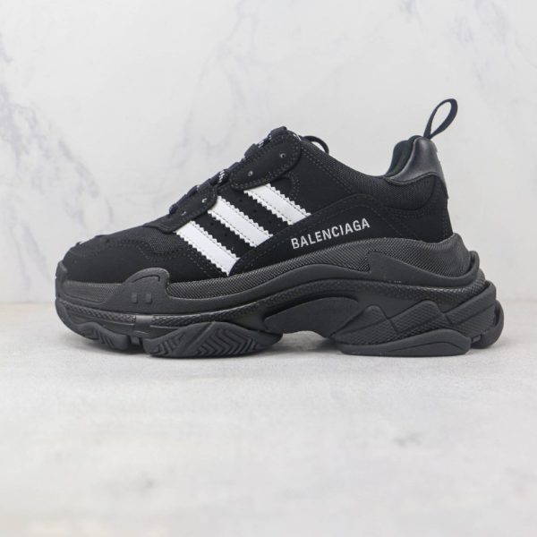 Balenciaga X Adidas Black White - Image 2