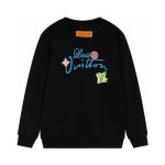 Sweatshirt Louis Vuitton Colorful Logo Black LV002 - Image 2