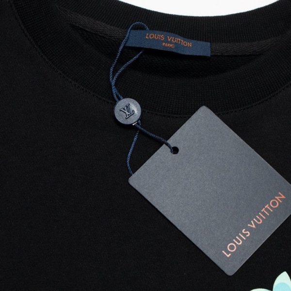 Sweatshirt Louis Vuitton Colorful Logo Black LV002 - Image 5