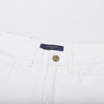 Jeans Louis Vuitton White Monogram Pocket Detailing LV003 - Image 3