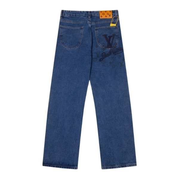 d104424_9696-1.jpg Jeans Louis Vuitton Blue Monogram Pocket Denim LV004 - Image 1