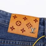 Jeans Louis Vuitton Blue Monogram Pocket Denim LV004 - Image 4