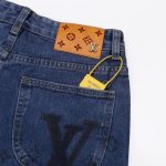 Jeans Louis Vuitton Blue Monogram Pocket Denim LV004 - Image 5