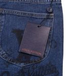 Jeans Louis Vuitton Blue Monogram Pocket Denim LV004 - Image 6
