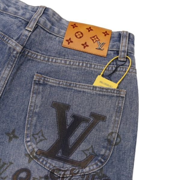 Jeans Louis Vuitton Faded Monogram Pocket Denim LV005 - Image 5