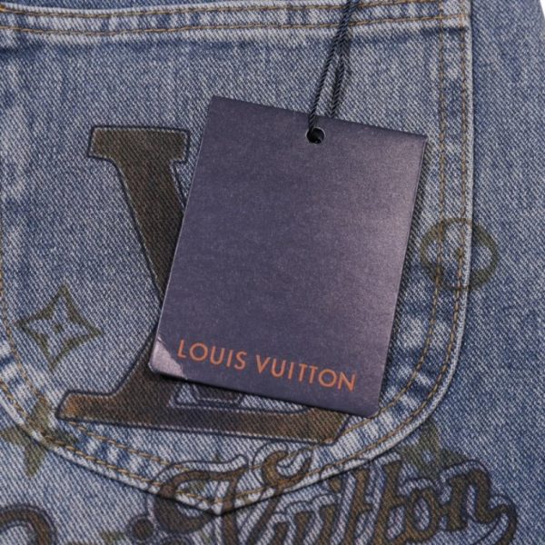 Jeans Louis Vuitton Faded Monogram Pocket Denim LV005 - Image 6