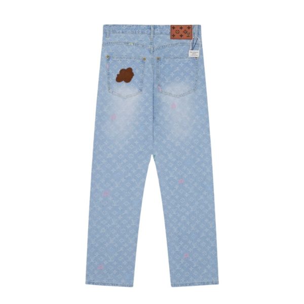 d104441_9809-1.jpg Jeans Louis Vuitton Monogram Light Wash Denim LV006 - Image 1