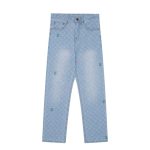 Jeans Louis Vuitton Monogram Light Wash Denim LV006 - Image 2