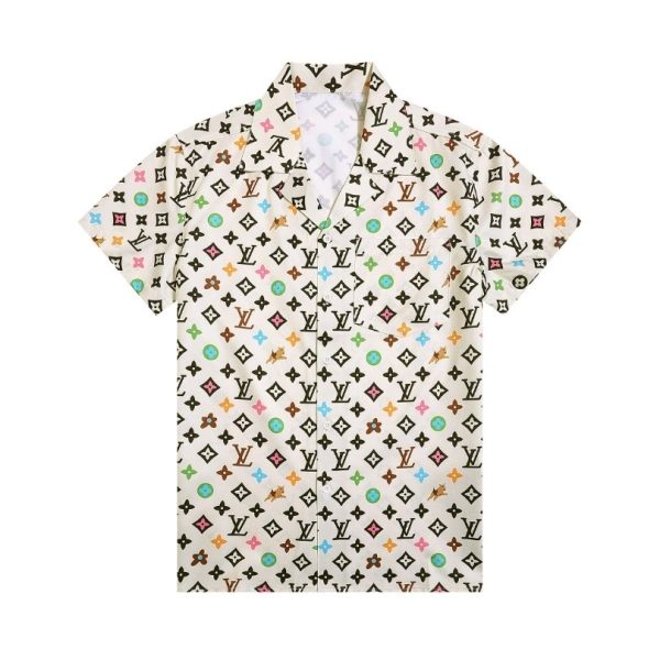Set Louis Vuitton Multicolor Monogram Shirt and Shorts LV009 - Image 2