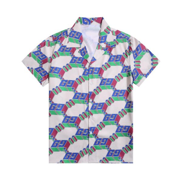 d104478_22048-1.jpg T-Shirt Gucci Multicolor GG Pattern Short Sleeve GC001 - Image 1