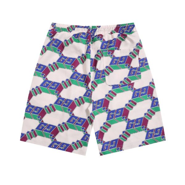 Shorts Gucci Multicolor GG Pattern Drawstring GC002 - Image 2