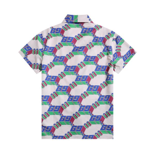 Set Gucci Multicolor GG Pattern Shirt and Shorts GC003 - Image 4