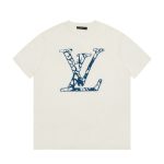T-shirt Louis Vuitton Cracked Monogram Ivory LV013