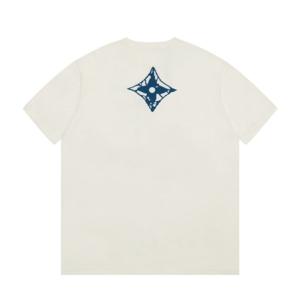 T-shirt Louis Vuitton Cracked Monogram Ivory LV013 - Image 2