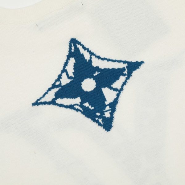 T-shirt Louis Vuitton Cracked Monogram Ivory LV013 - Image 4