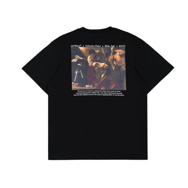 T-shirt Off-White Milan Graphic Back Black Oversized OFF001 - Image 2