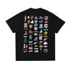 T-shirt Off-White Multi Logo Graphic Black Oversized OFF002 - Image 2