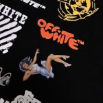 T-shirt Off-White Multi Logo Graphic Black Oversized OFF002 - Image 4