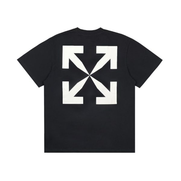 T-shirt Off-White Arrows Logo Black Oversized OFF004 - Image 2