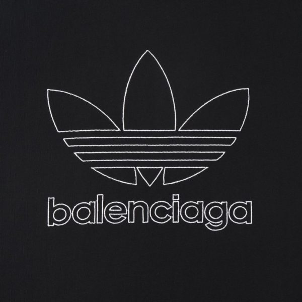 T-shirt Balenciaga x Adidas Trefoil Logo Black BL005 - Image 3