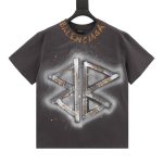T-shirt Balenciaga BB Logo Spray Paint Black BL007