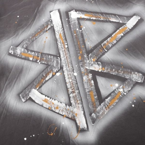 T-shirt Balenciaga BB Logo Spray Paint Black BL007 - Image 4