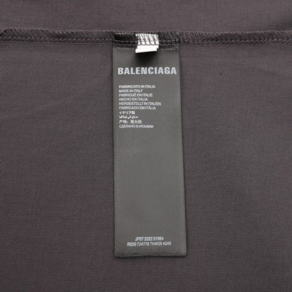 T-shirt Balenciaga BB Logo Spray Paint Black BL007 - Image 6