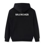Balenciaga Classic Logo Hoodie Black BL008 - Image 2
