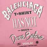 T-shirt Balenciaga Graphic Slogan Distressed Pink BL009 - Image 3