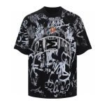 T-shirt Balenciaga Graffiti Black Oversized BL014